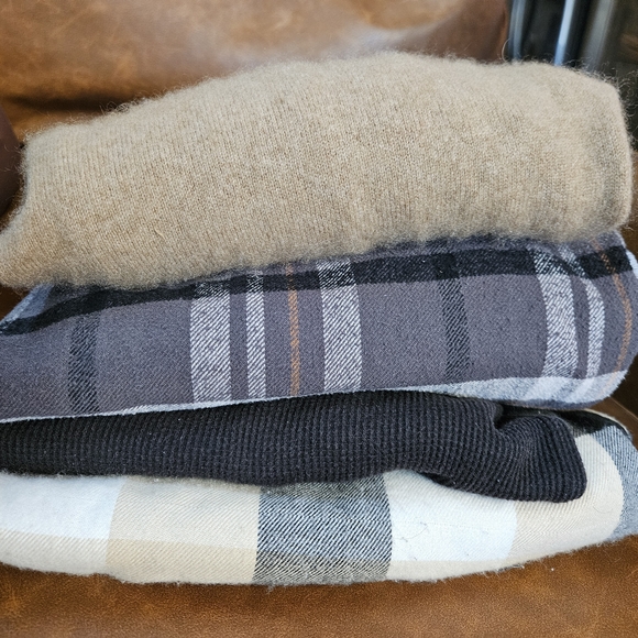 Cozy Knit and Plaid Sweater Bundle - Picture 1 of 5
